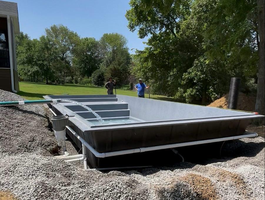 Instalação Hidráulica da Piscina Granitada® Fiber