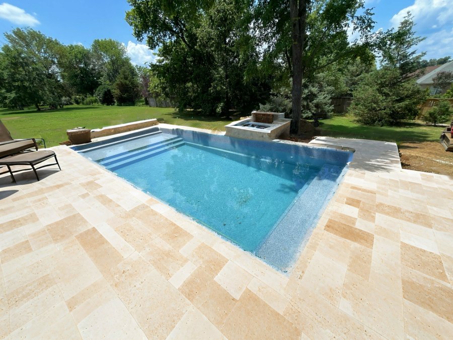 Acabamento Final da piscina de fibra Fiber