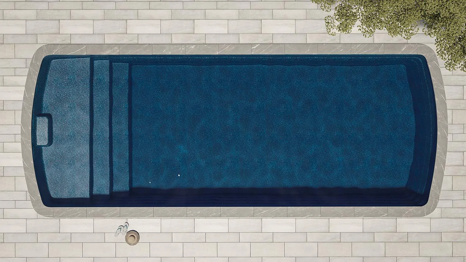 Piscina Granitada® Cor Deep Blue Platinum