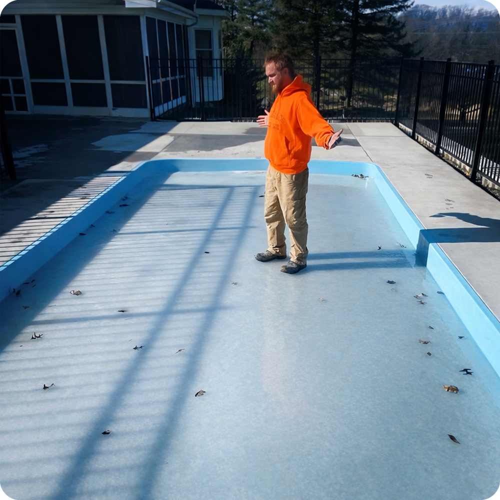 Piscina Fiber instalada em Missouri — frio extremo