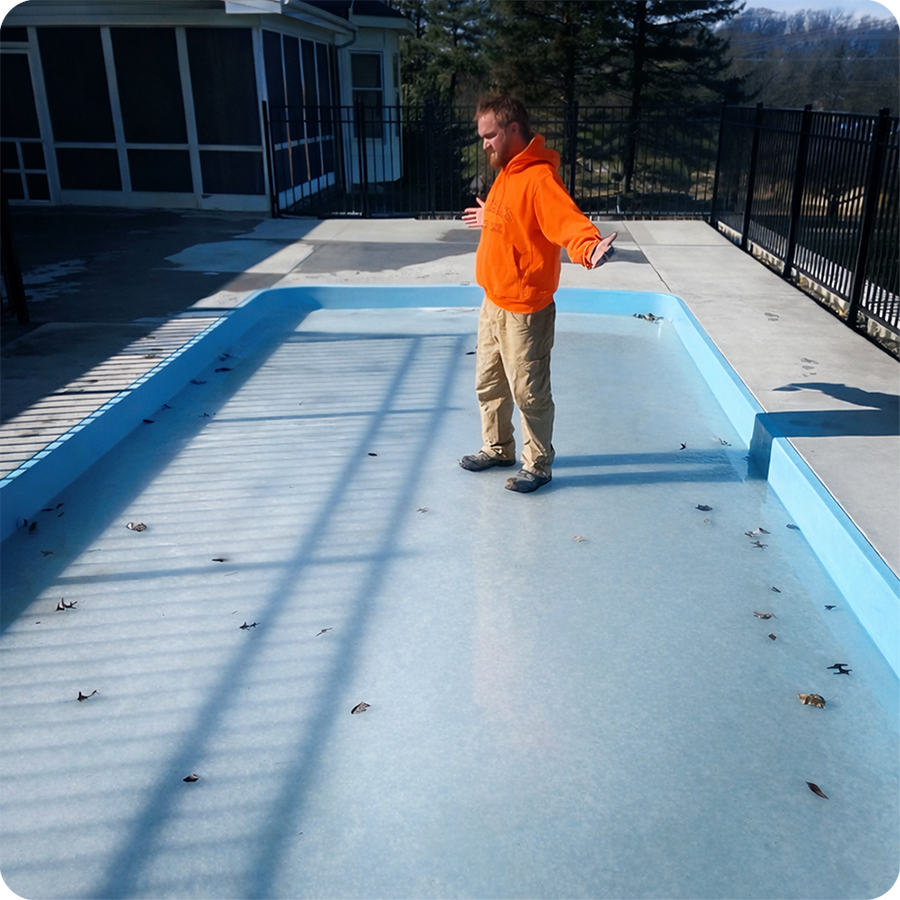 Piscina Fiber instalada em Missouri — frio extremo