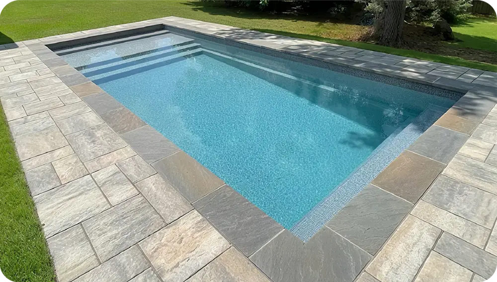 Detalhe do acabamento Granitada® com água