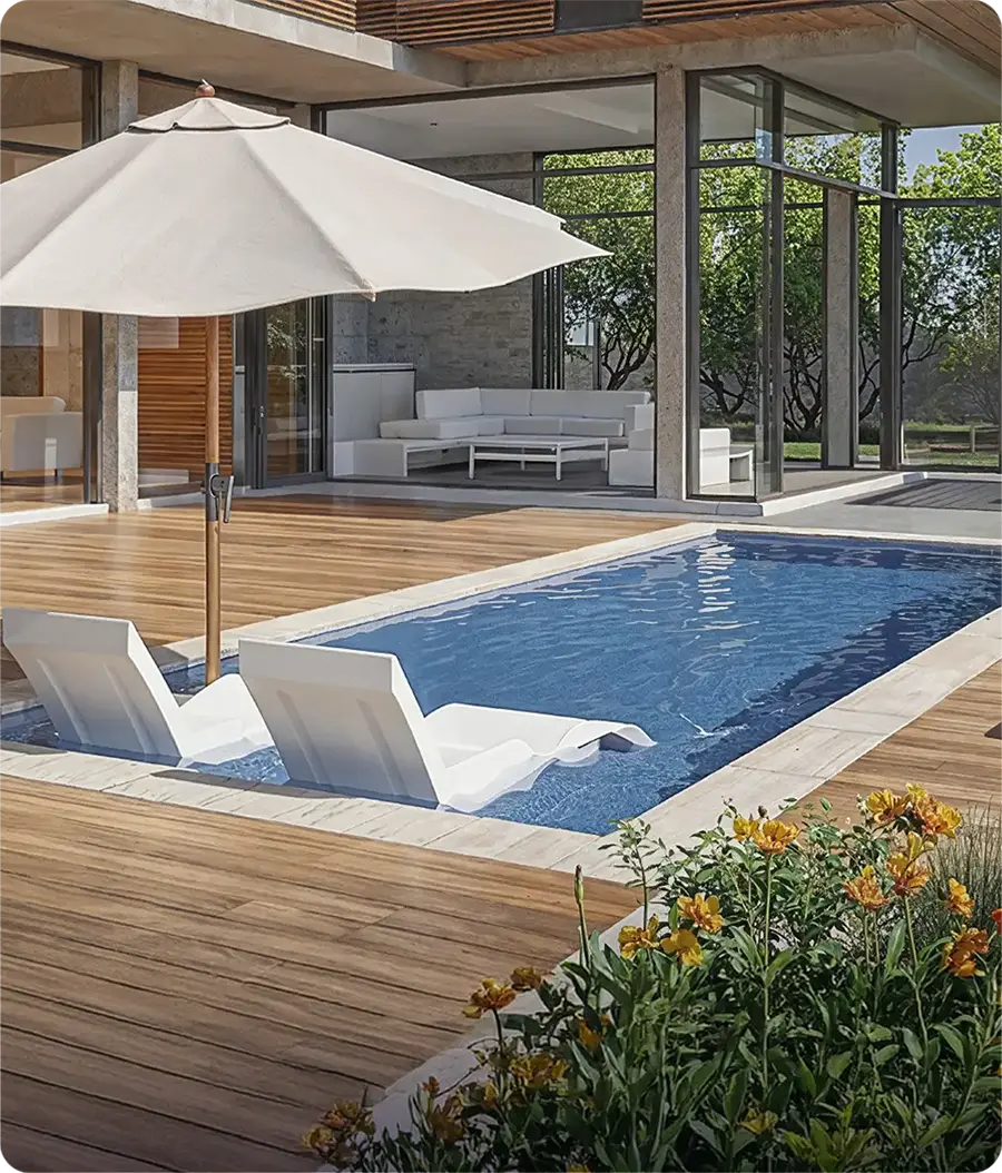 Hidráulica e acessórios para piscinas Fiber