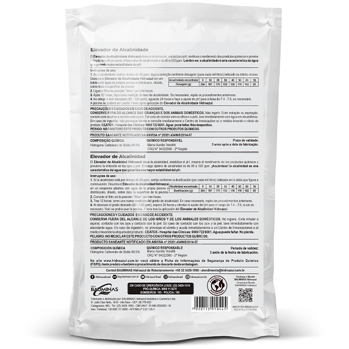 Elevador de Alcalinidade Verso